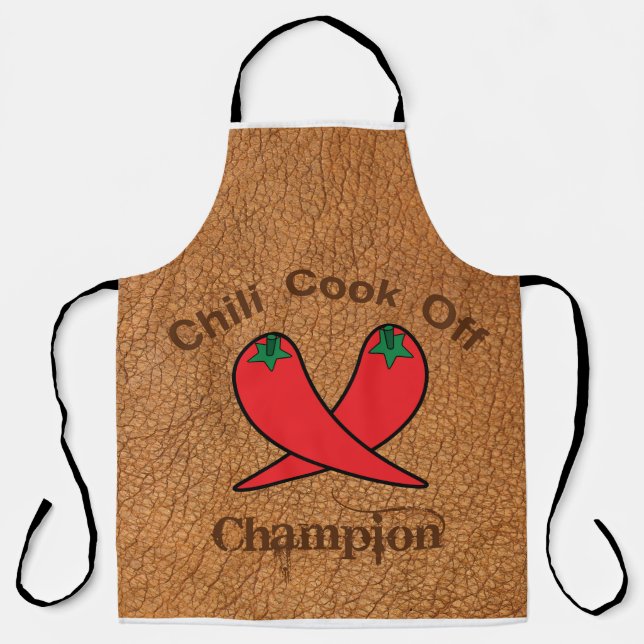 Chili Cook Off Champion leather pattern apron (Front)
