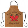 Chili Cook Off Champion leather pattern apron