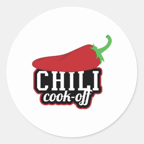 Chili Cook_Off Classic Round Sticker