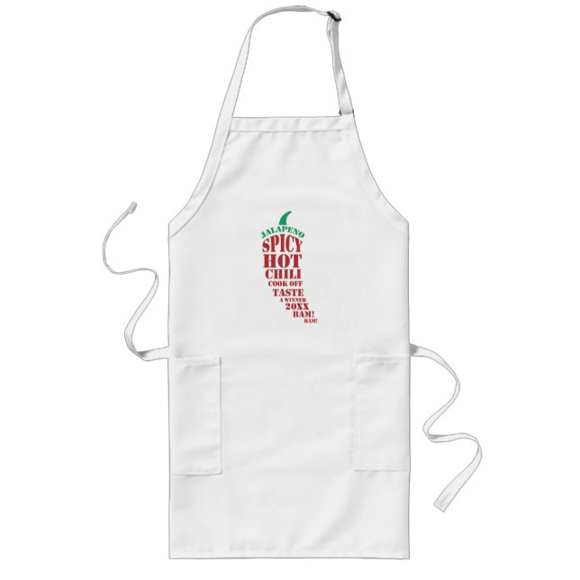 Chili Cook Off Competition Long Apron (Front)