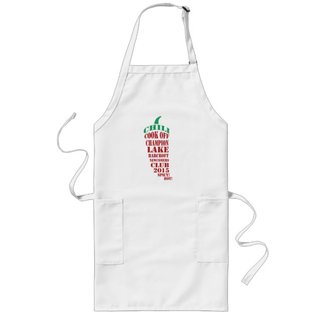 Chili Cook Off Competition Long Apron (Front)