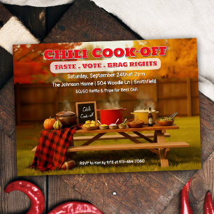 Chili Cook-off Cook Off Cookoff Invitation