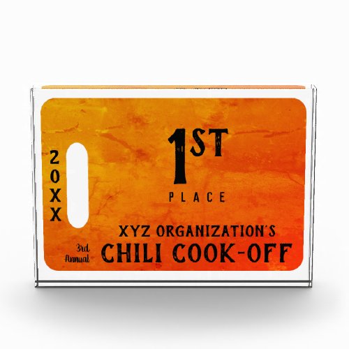 Chili Cook_off Cutting Board Acrylic Award