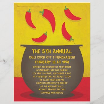 Chili Cook Off Flyer by youreinvited at Zazzle