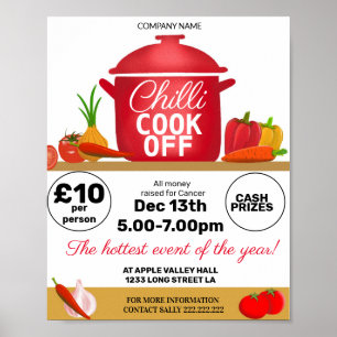 chili cook off fundraiser poster