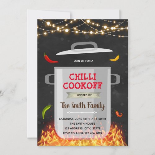 Chili cook off invitation