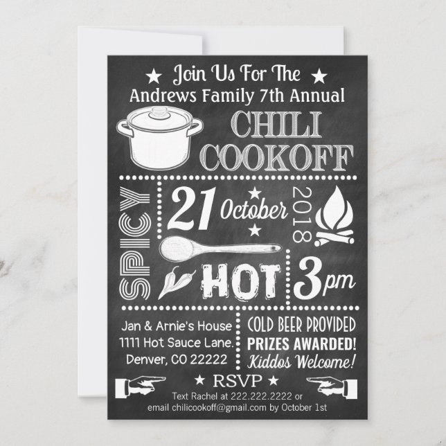 Chili Cook Off Invitation (Front)
