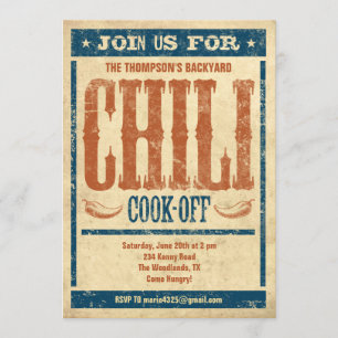 Chili Cook Off Invitations