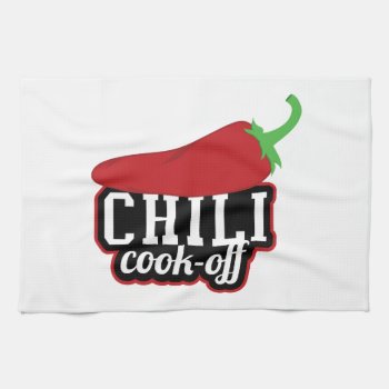 Chili Cook-off Kitchen Towel by EmbroideryPatterns at Zazzle