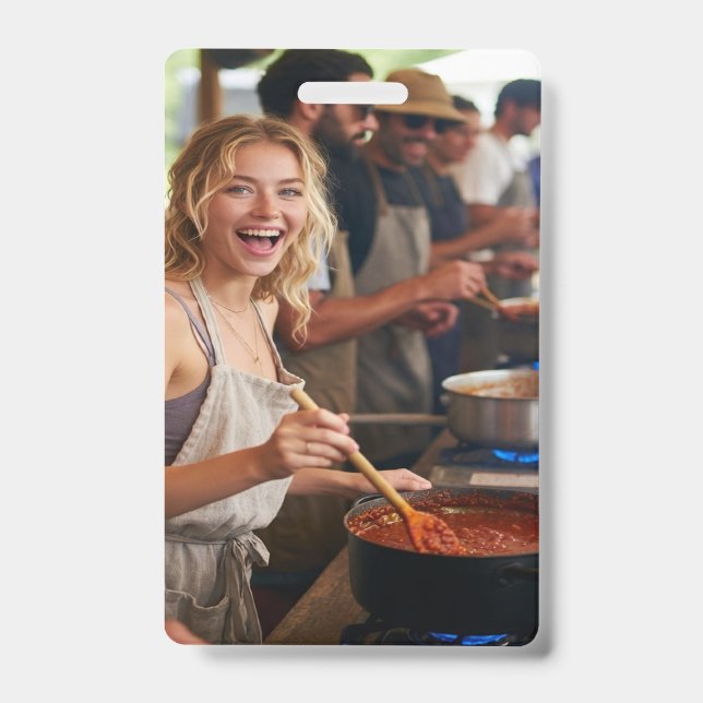 Chili Cook Off Photo Customize Badge (Front)