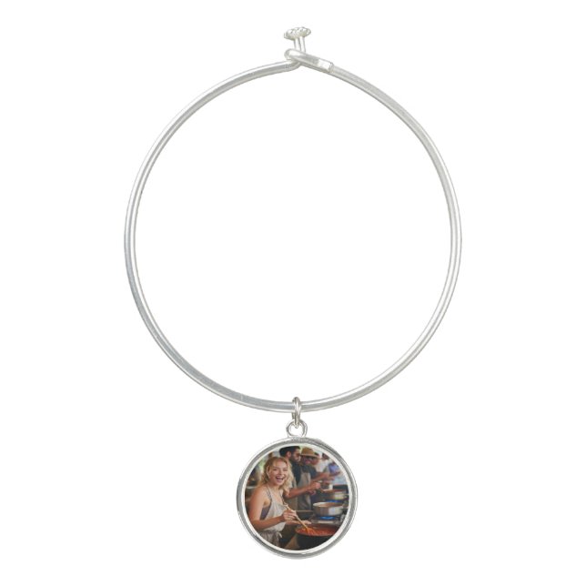 Chili Cook Off Photo Customize Bangle Bracelet (Front)