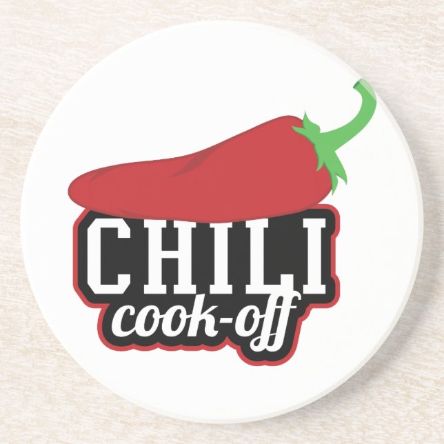 Chili Cook-Off Sandstone Coaster (Front)
