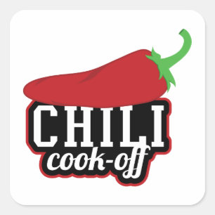 Chili Cook-Off Square Sticker