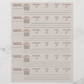 Chili Cook Off Voting Ballot Sheet (Back)