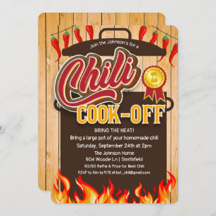 Chili Cookoff Cook Off Cook-Off Invitation