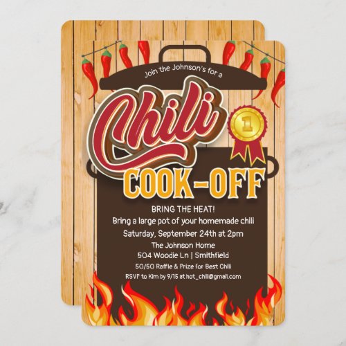 Chili Cookoff Cook Off Cook_Off Invitation