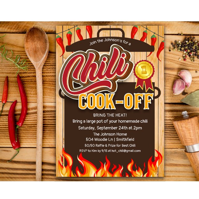 Chili Cookoff Cook Off Cook-Off Invitation (Creator Uploaded)