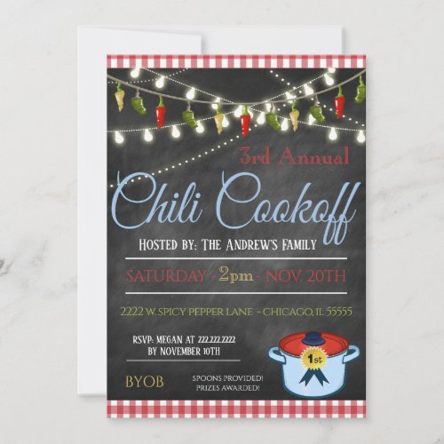 Chili Cookoff Invitation