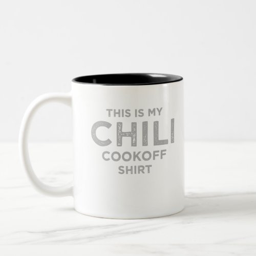 chili cookoff shirt Two_Tone coffee mug