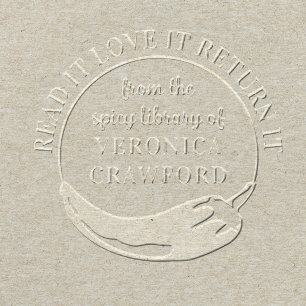 Chili From the Spicy Library Of Bookplate Embosser