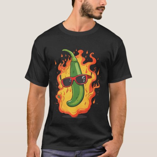 Chili Funny Pepper Hot Spicy Food Lovers Heat T_Shirt