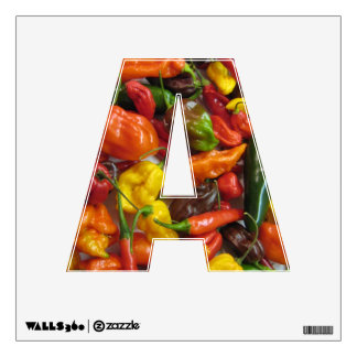 Chili Head Letter "A" Wall Decal