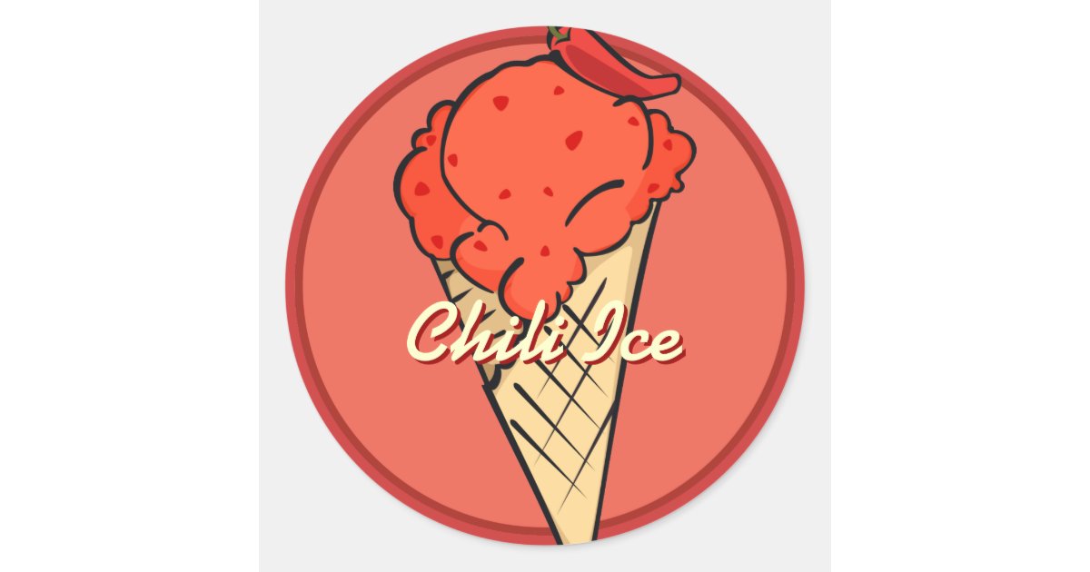 Chili Icecream Sticker Zazzle