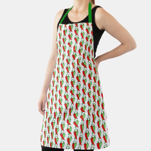 Chili Lovers Apron Red or Green in 3 sizes