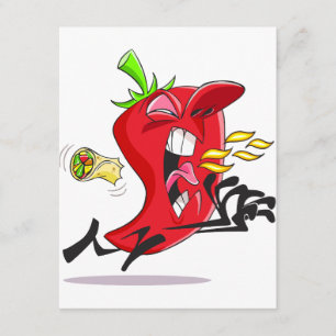 Chili Pepper Breathing Fire Invitations