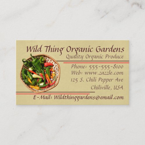 Chili Pepper Business Card
