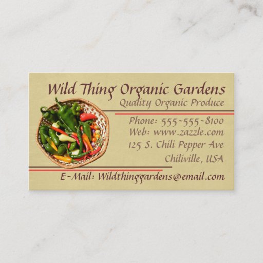 Customizable Chili Pepper Business Card