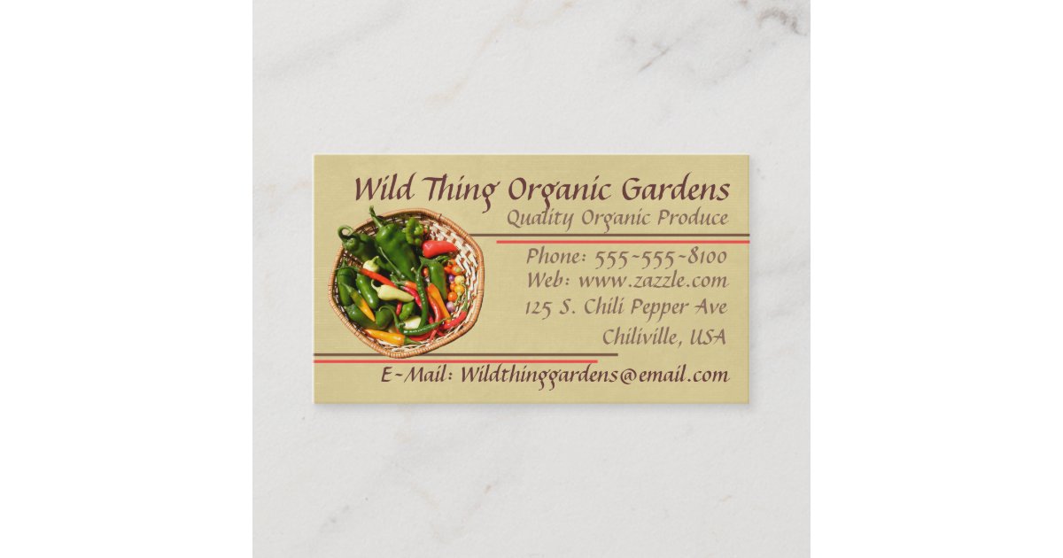 Chili Pepper Business Card Zazzle
