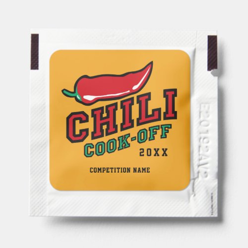 Chili Pepper Cook Off Competition Hand Sanitizer Packet
