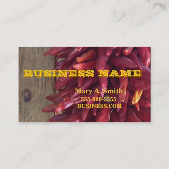 Chili pepper design business card (Front)