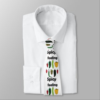 Chili Pepper Feeling Spicy Fiesta Party Neck Tie