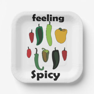 Chili Pepper Feeling Spicy Fiesta Party Paper Plates