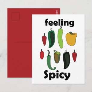 Chili Pepper Feeling Spicy Fiesta Party Postcard