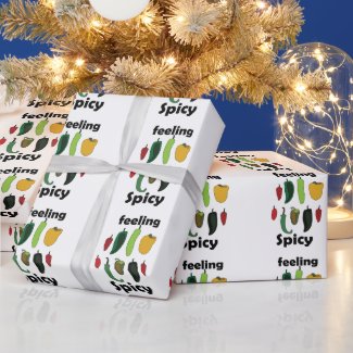 Chili Pepper Feeling Spicy Fiesta Party Wrapping Paper
