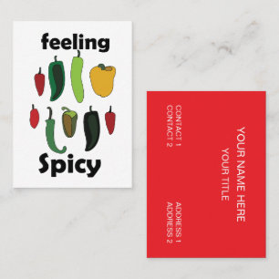 Chili Pepper Feeling Spicy Food Restaurant Business Card
