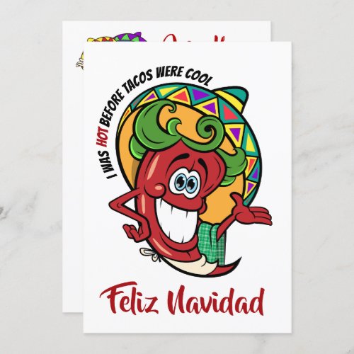 Chili Pepper Feliz Navidad Invitation