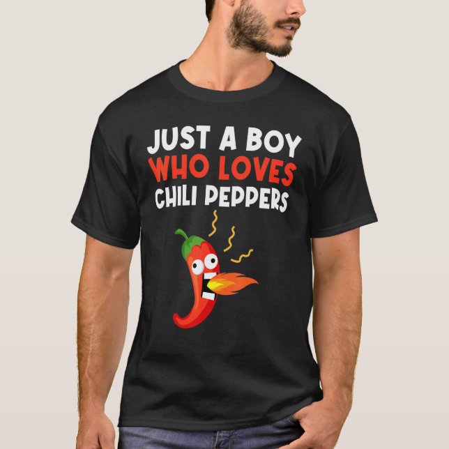   Chili Pepper For Boys Kids Spicy Habanero Chile T-Shirt (Front)
