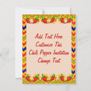 Chili Pepper Frame 2, Add Text Invitation