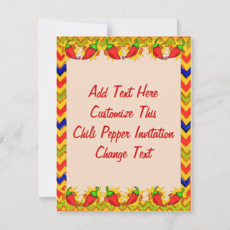 Chili Pepper Frame 2, Add Text Invitation