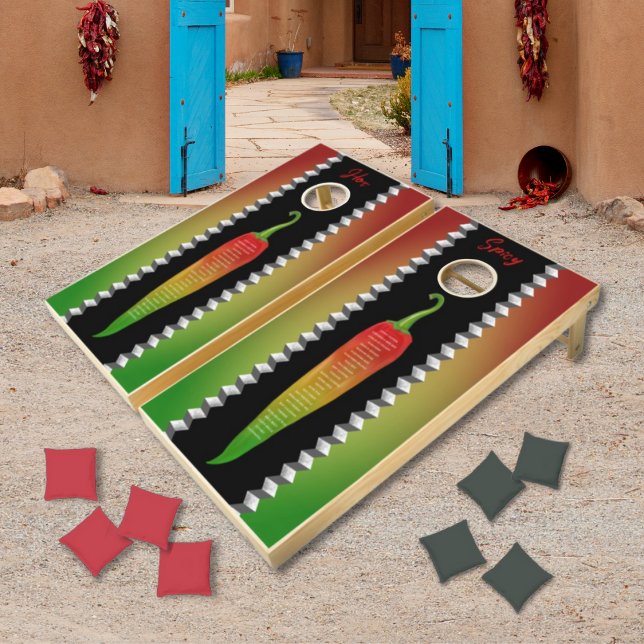 Chili Pepper Hot and Spicy Cornhole Set (Creator Uploaded)