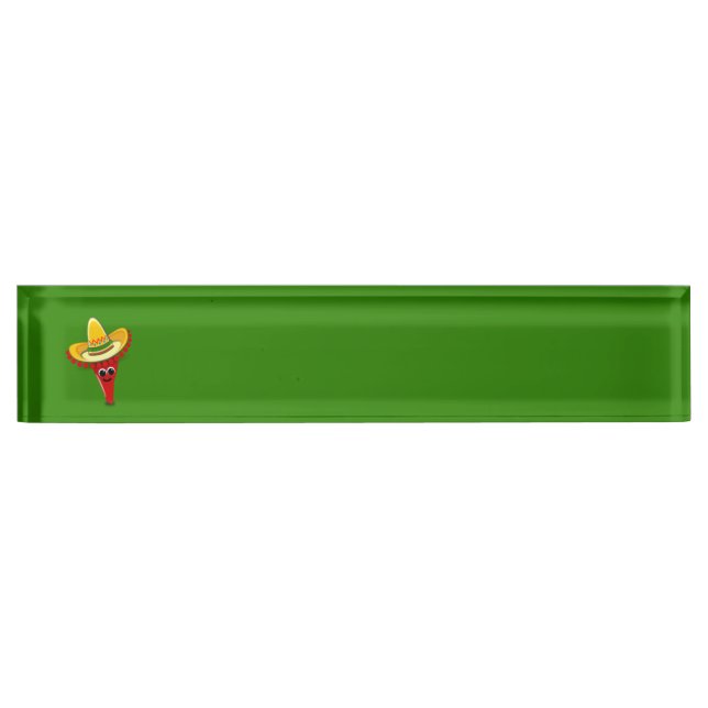Chili Pepper in a Sombrero Name Plate (Front)