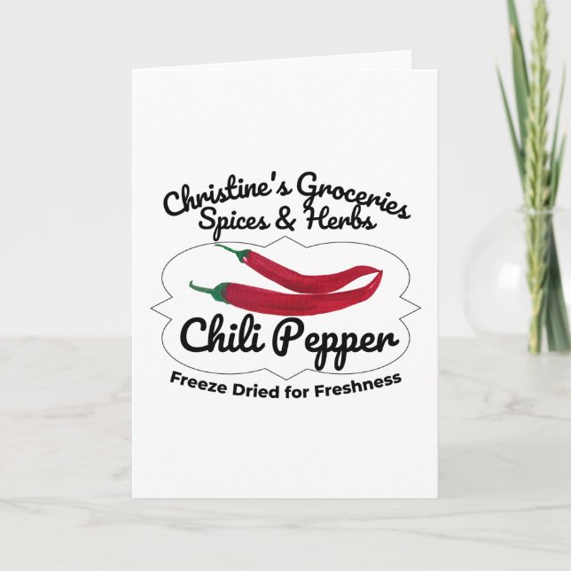 Chili Pepper jar. Card (Front)
