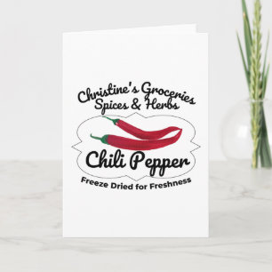Chili Pepper jar. Card