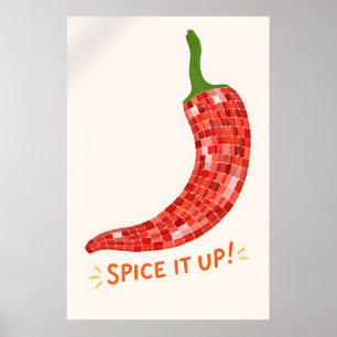 Chili Pepper Kitchen Print, Modern Food Wall Art