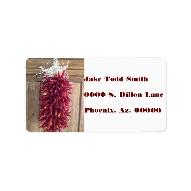 CHILI PEPPER LABEL (Front)