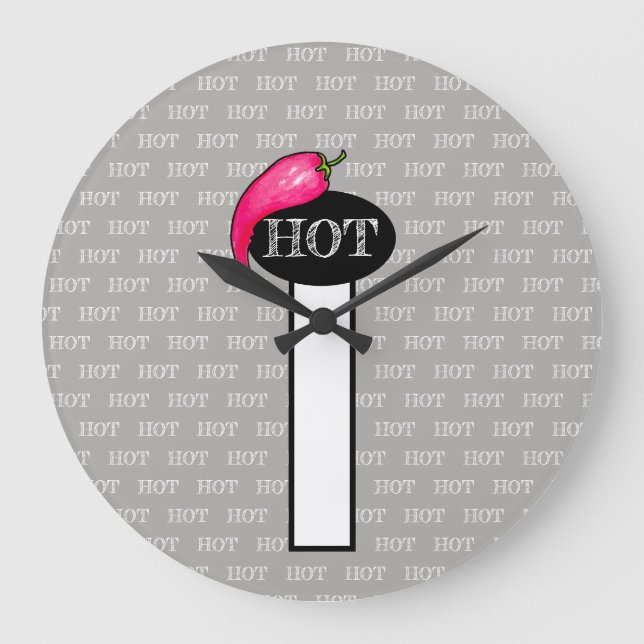 Chili pepper large clock (Front)